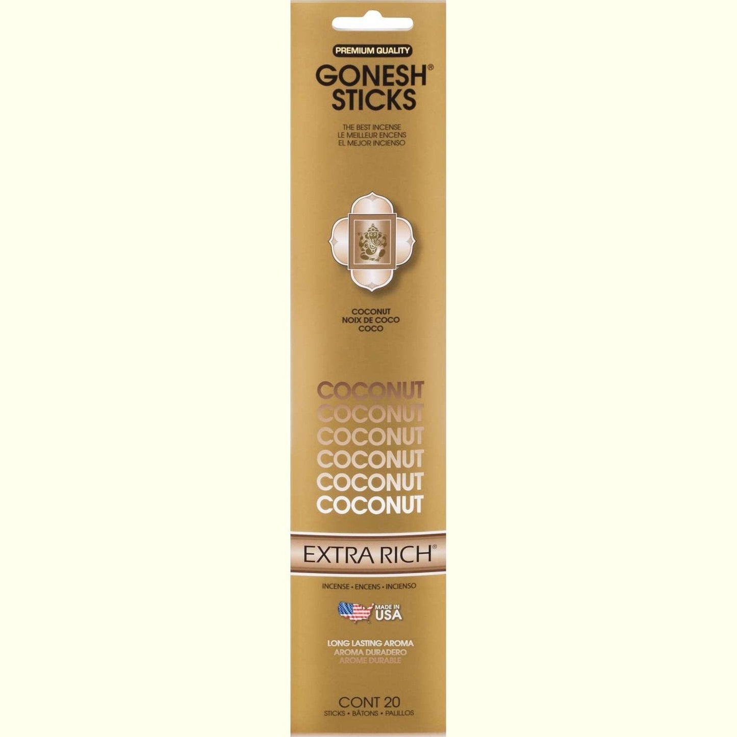 Gonesh Stick Extra Rich Coconut 20 Piece